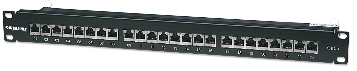 Cat6 24-Port Patchpanel, geschirmt, 1 HE Image 1