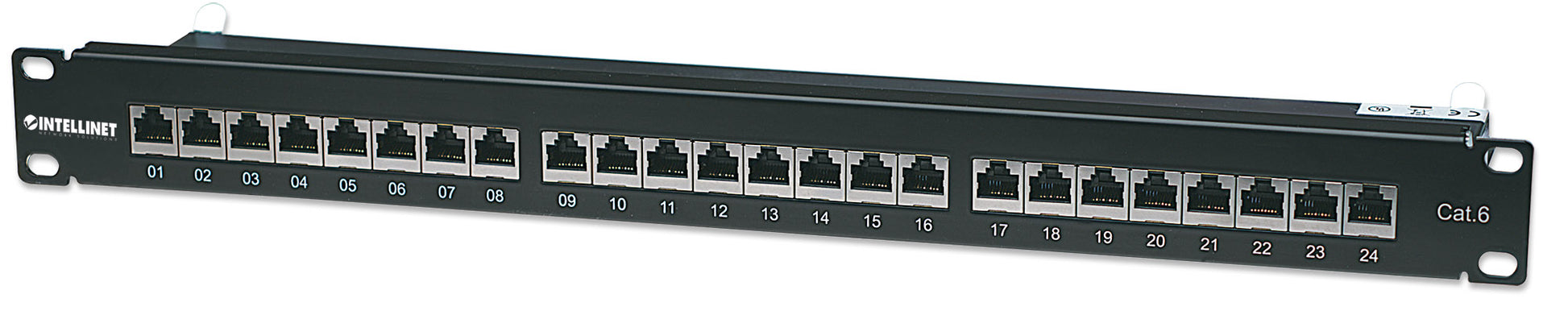 Cat6 24-Port Patchpanel, geschirmt, 1 HE Image 1