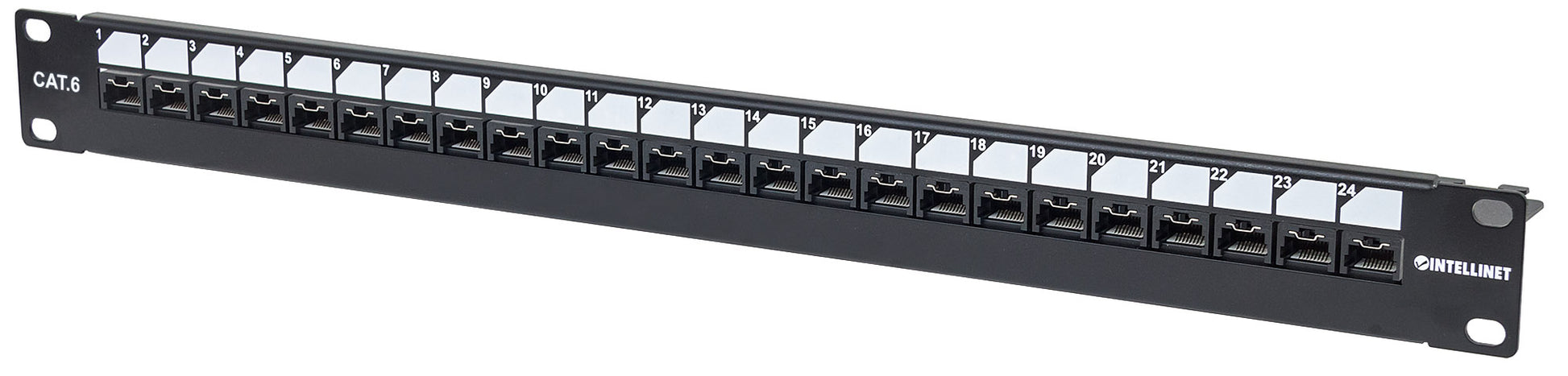 Abschließbares Cat6 24-Port Patchpanel, 1 HE Image 1