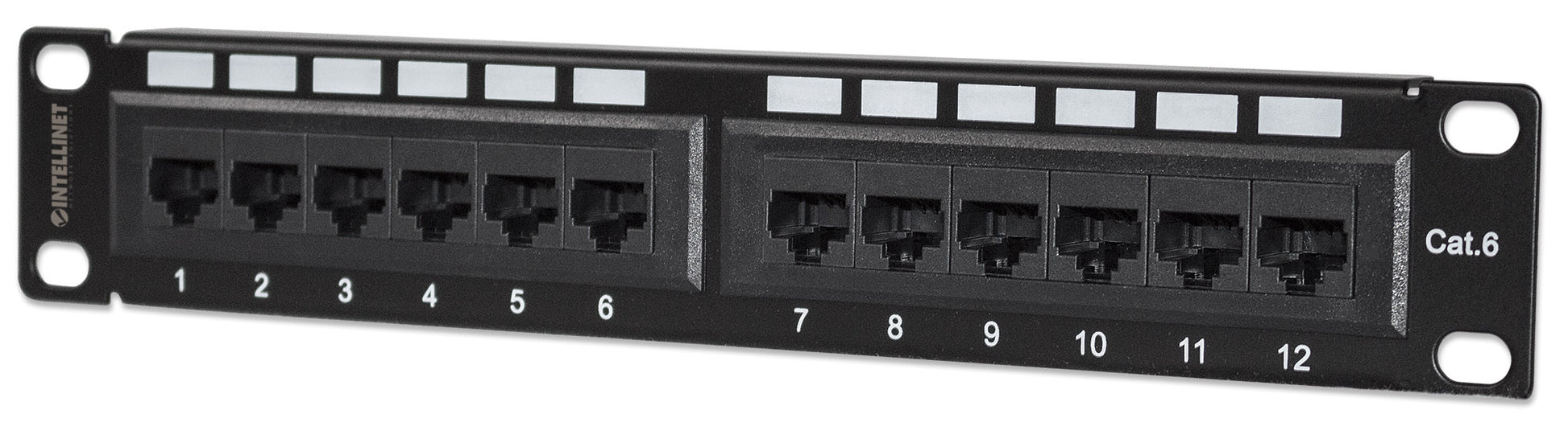 10" Cat6 12-Port Patchpanel, 1 HE Image 1