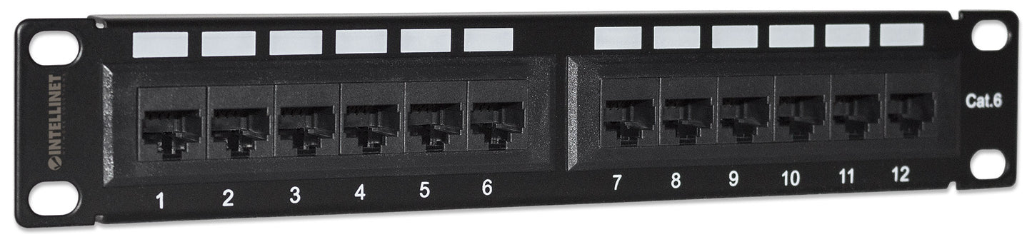 10" Cat6 12-Port Patchpanel, 1 HE Image 2