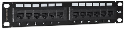 10" Cat6 12-Port Patchpanel, 1 HE Image 2