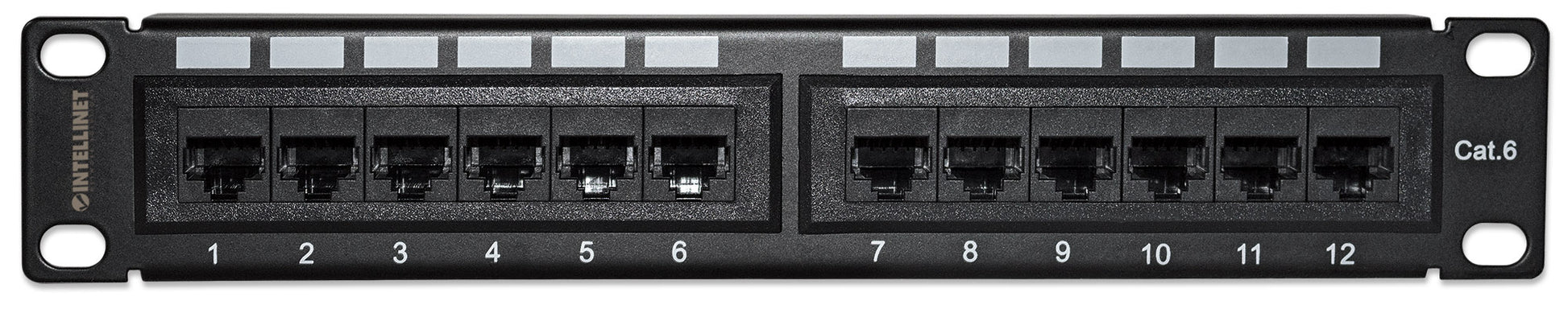 10" Cat6 12-Port Patchpanel, 1 HE Image 3