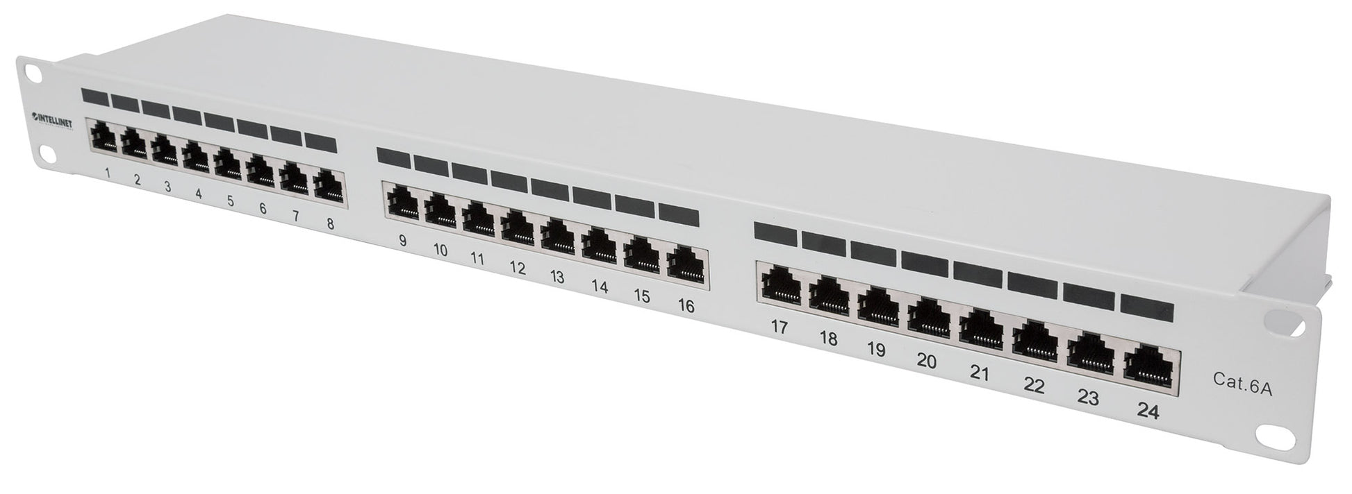 Cat6a 10G 24-Port Patchpanel, geschirmt, 1 HE Image 1