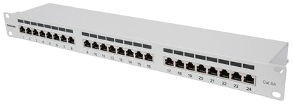 Cat6a 10G 24-Port Patchpanel, geschirmt, 1 HE Image 1