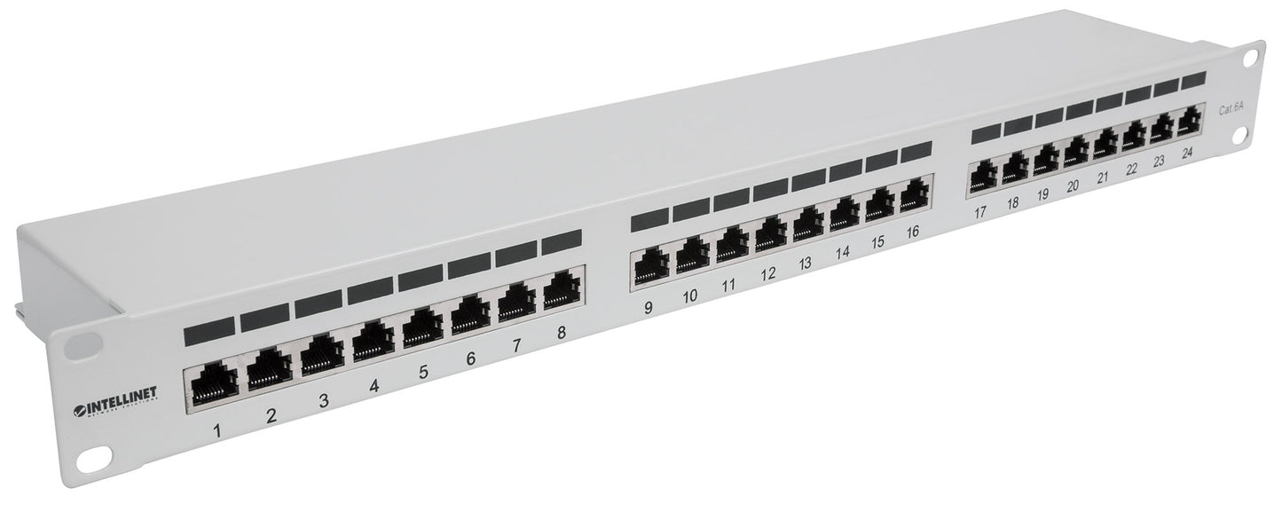 Cat6a 10G 24-Port Patchpanel, geschirmt, 1 HE Image 2