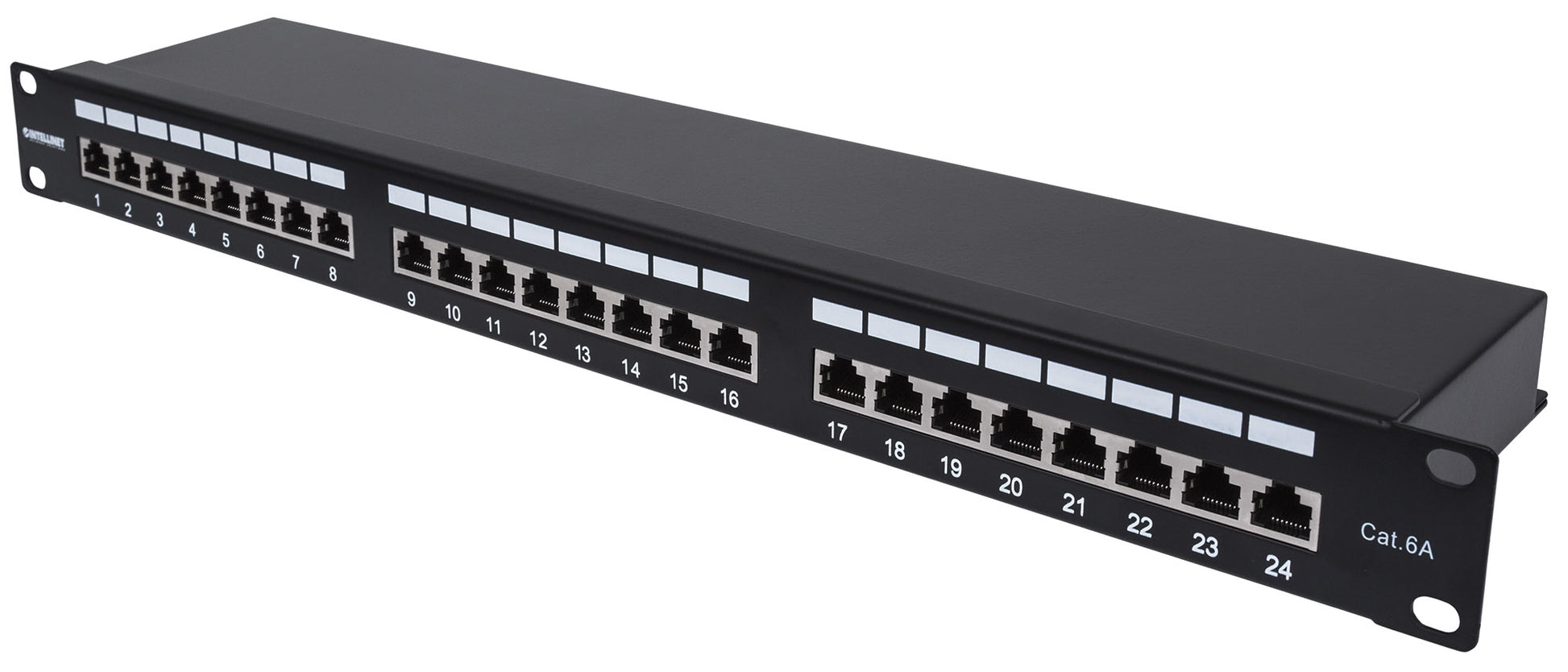 Cat6a 10G 24-Port Patchpanel, geschirmt, 1 HE Image 1