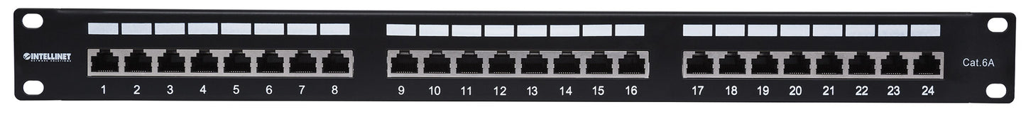 Cat6a 10G 24-Port Patchpanel, geschirmt, 1 HE Image 3