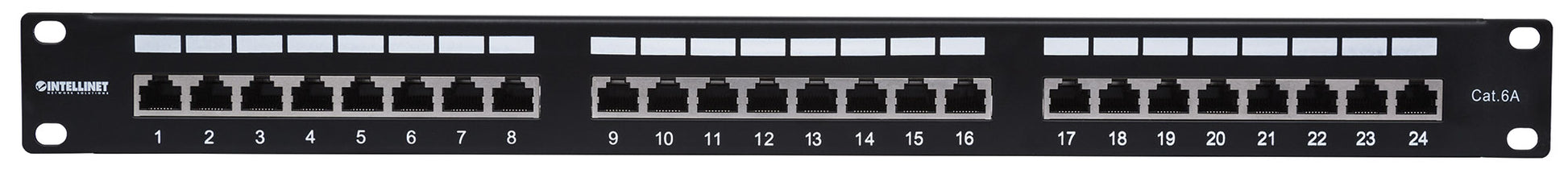 Cat6a 10G 24-Port Patchpanel, geschirmt, 1 HE Image 3