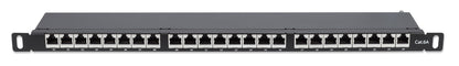 Cat6a 10G 24-Port Patchpanel, geschirmt, 0,5 HE Image 4