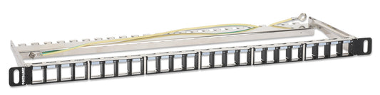 24-Port Patchpanel, geschirmt und unbestückt, 0,5 HE Image 2