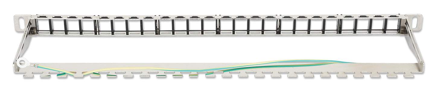 24-Port Patchpanel, geschirmt und unbestückt, 0,5 HE Image 5