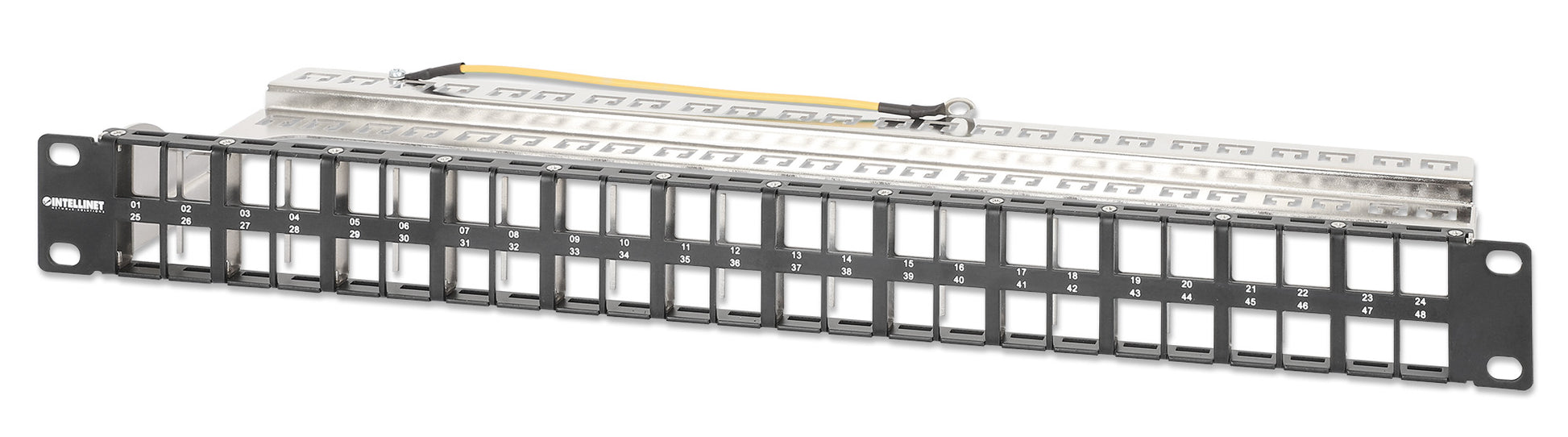 48-Port Patchpanel, geschirmt und unbestückt, 1 HE Image 1