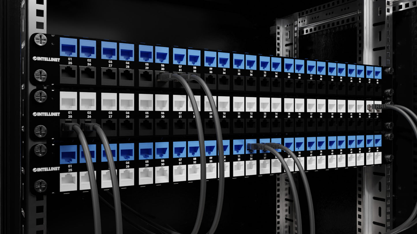 48-Port Patchpanel, geschirmt und unbestückt, 1 HE Image 7