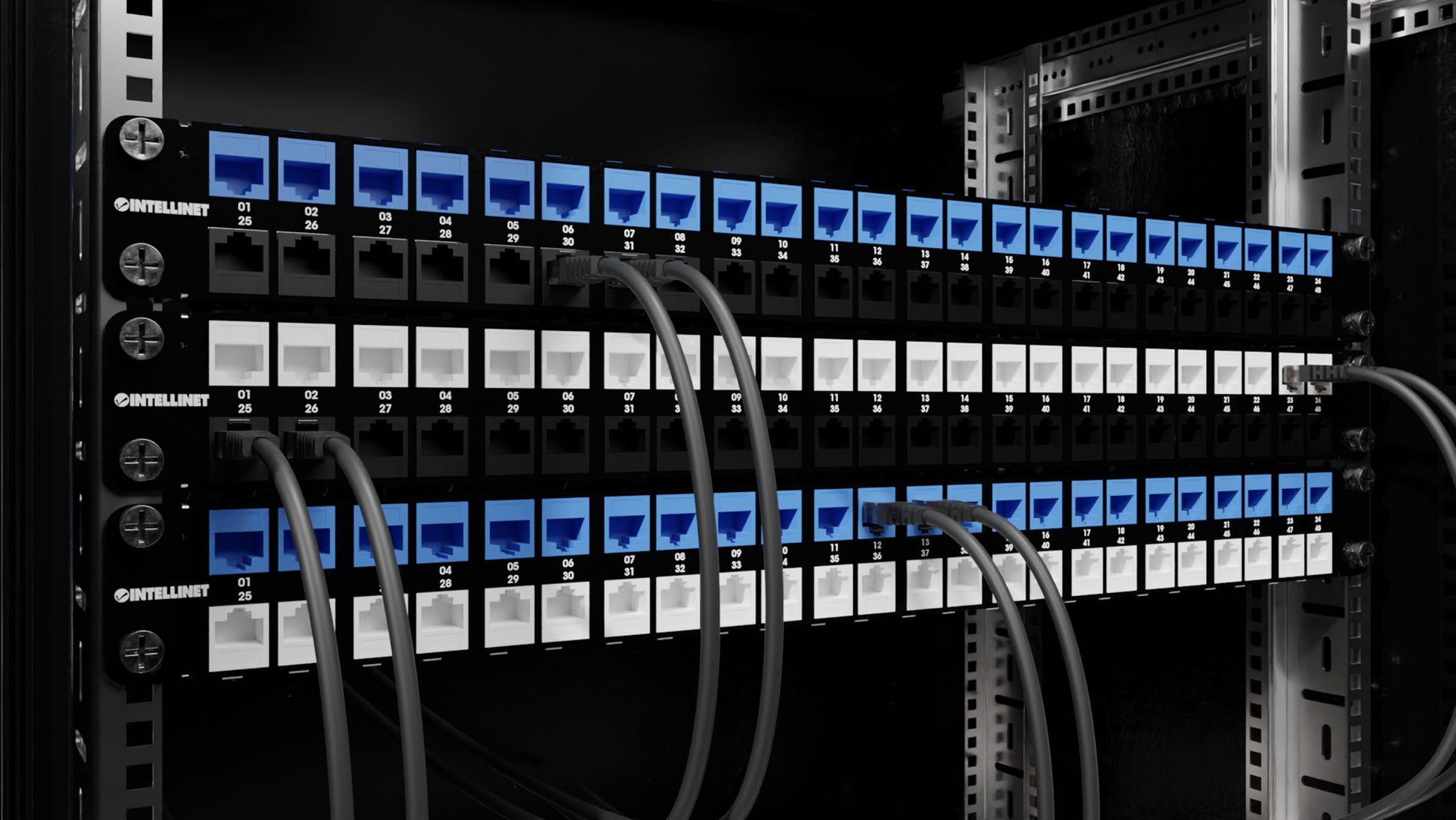 48-Port Patchpanel, geschirmt und unbestückt, 1 HE Image 7
