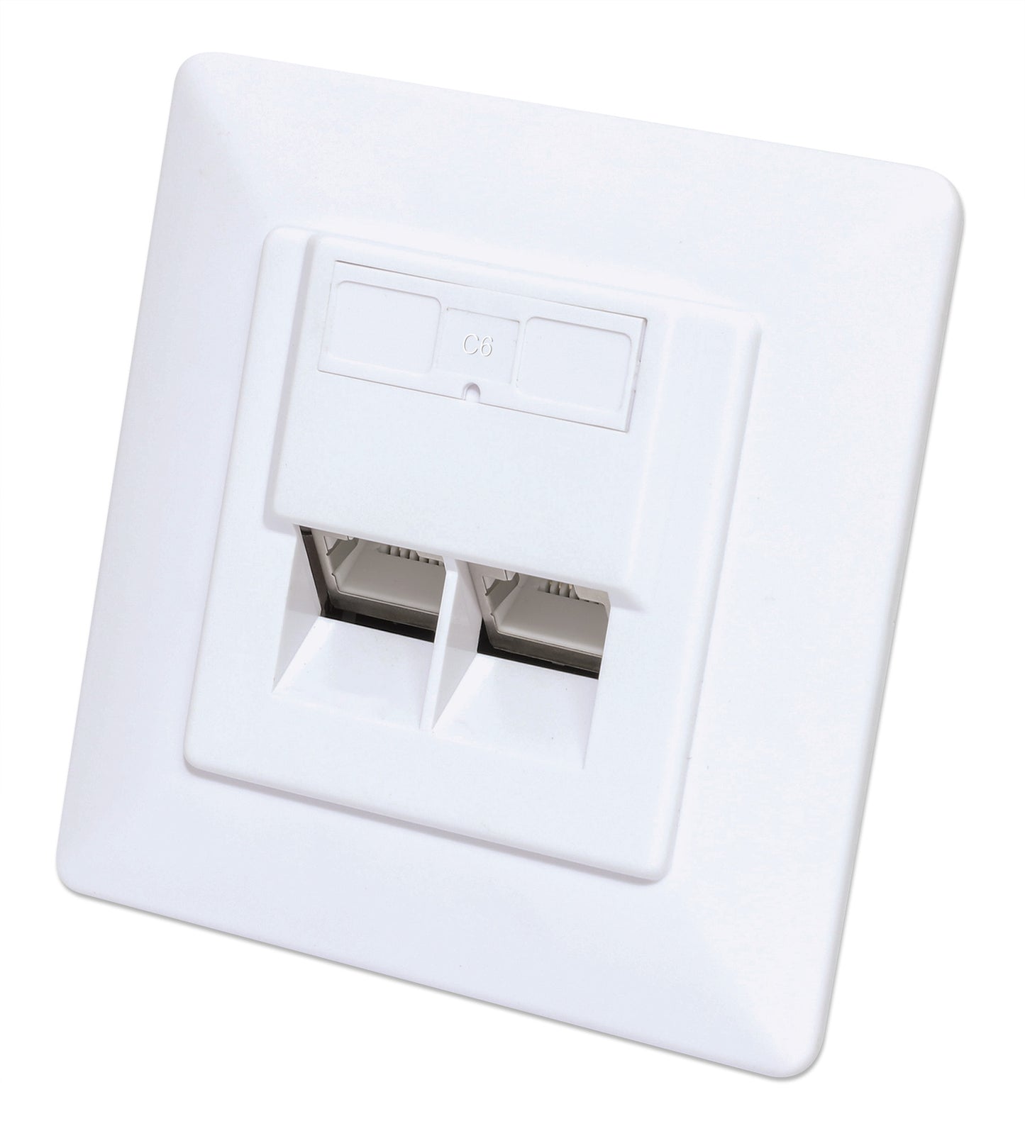 2-Port Cat6 10G RJ45-Netzwerkdose, geschirmt Image 1
