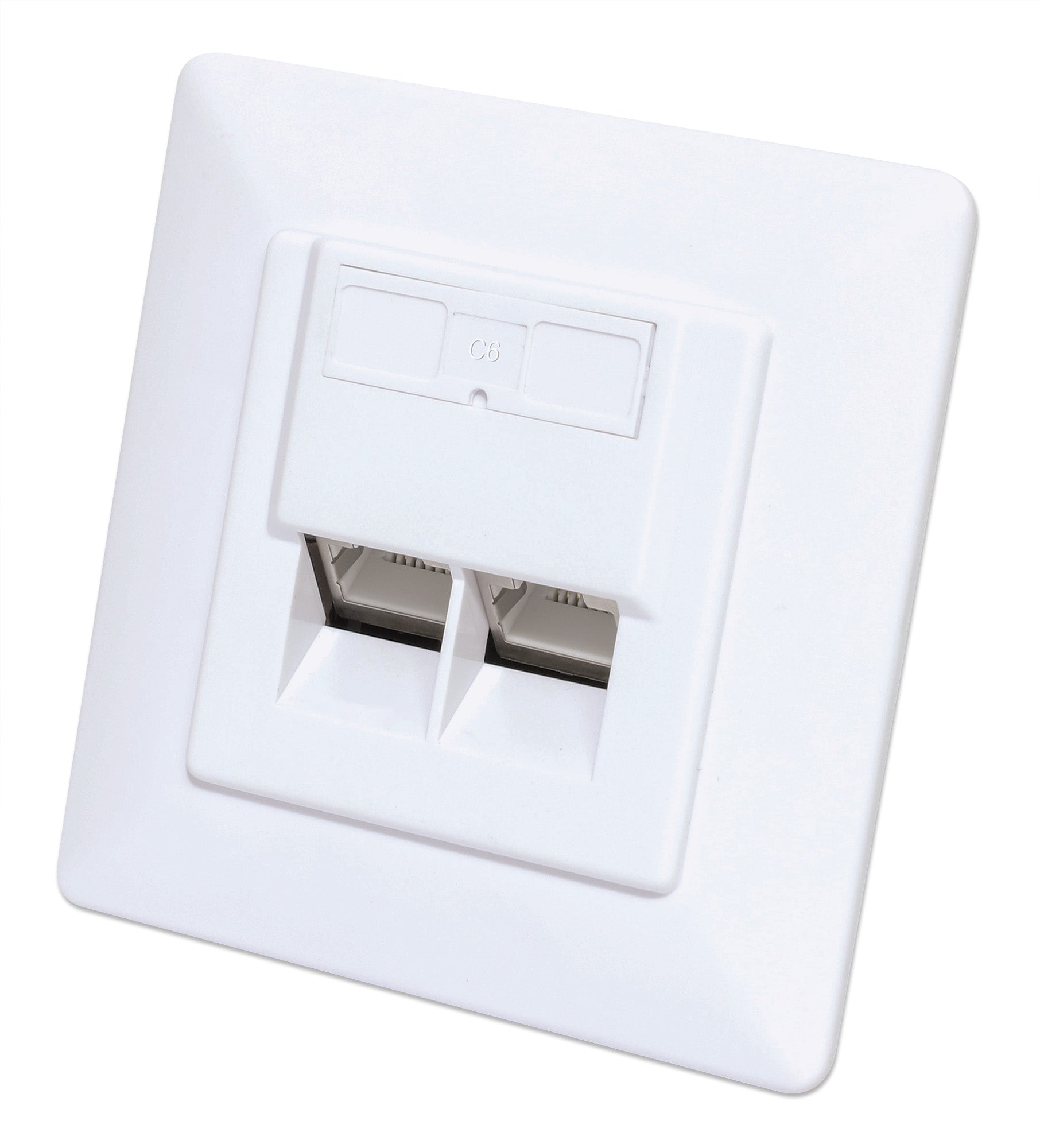 2-Port Cat6 10G RJ45-Netzwerkdose, geschirmt Image 1