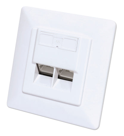 2-Port Cat6 10G RJ45-Netzwerkdose, geschirmt Image 1