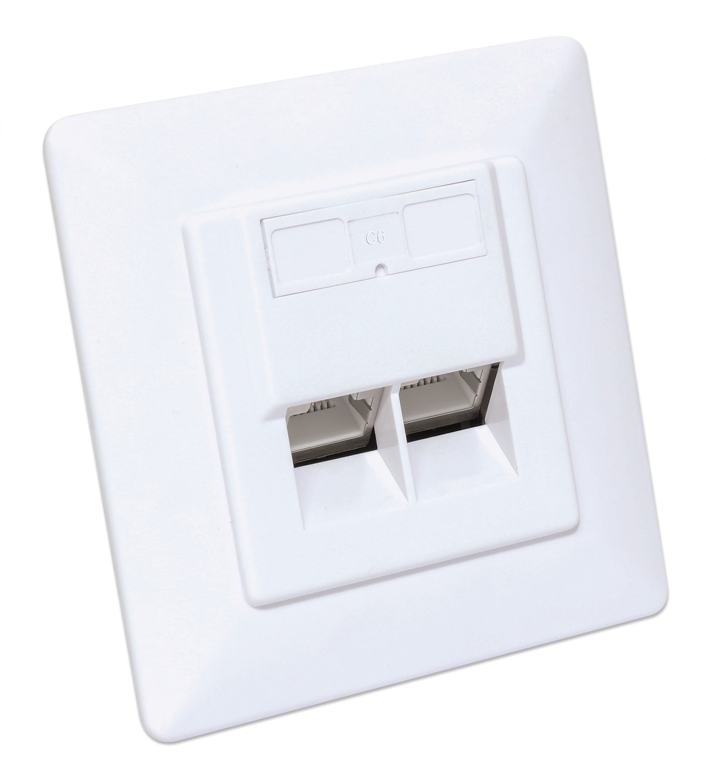 2-Port Cat6 10G RJ45-Netzwerkdose, geschirmt Image 2