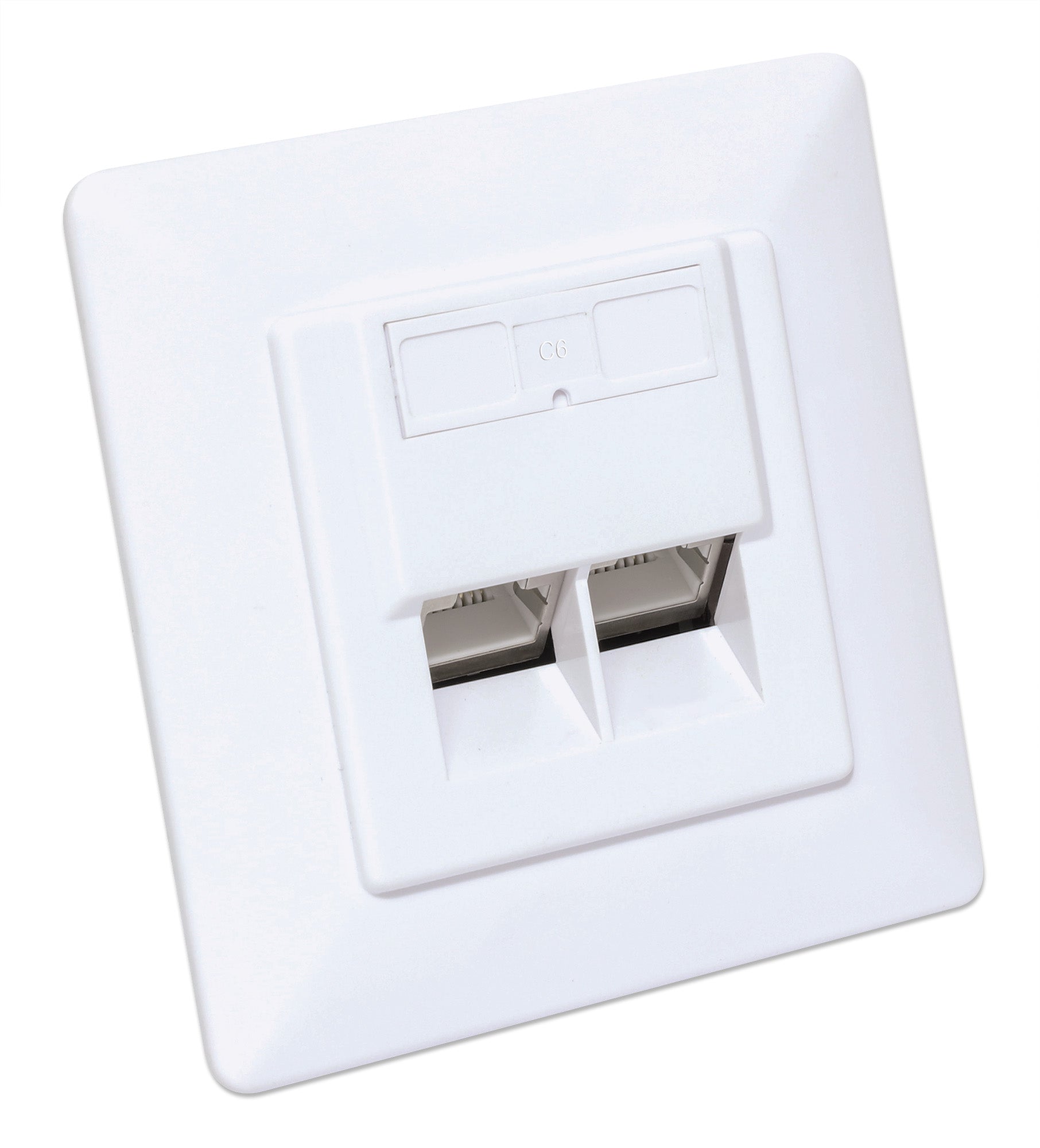 2-Port Cat6 10G RJ45-Netzwerkdose, geschirmt Image 2