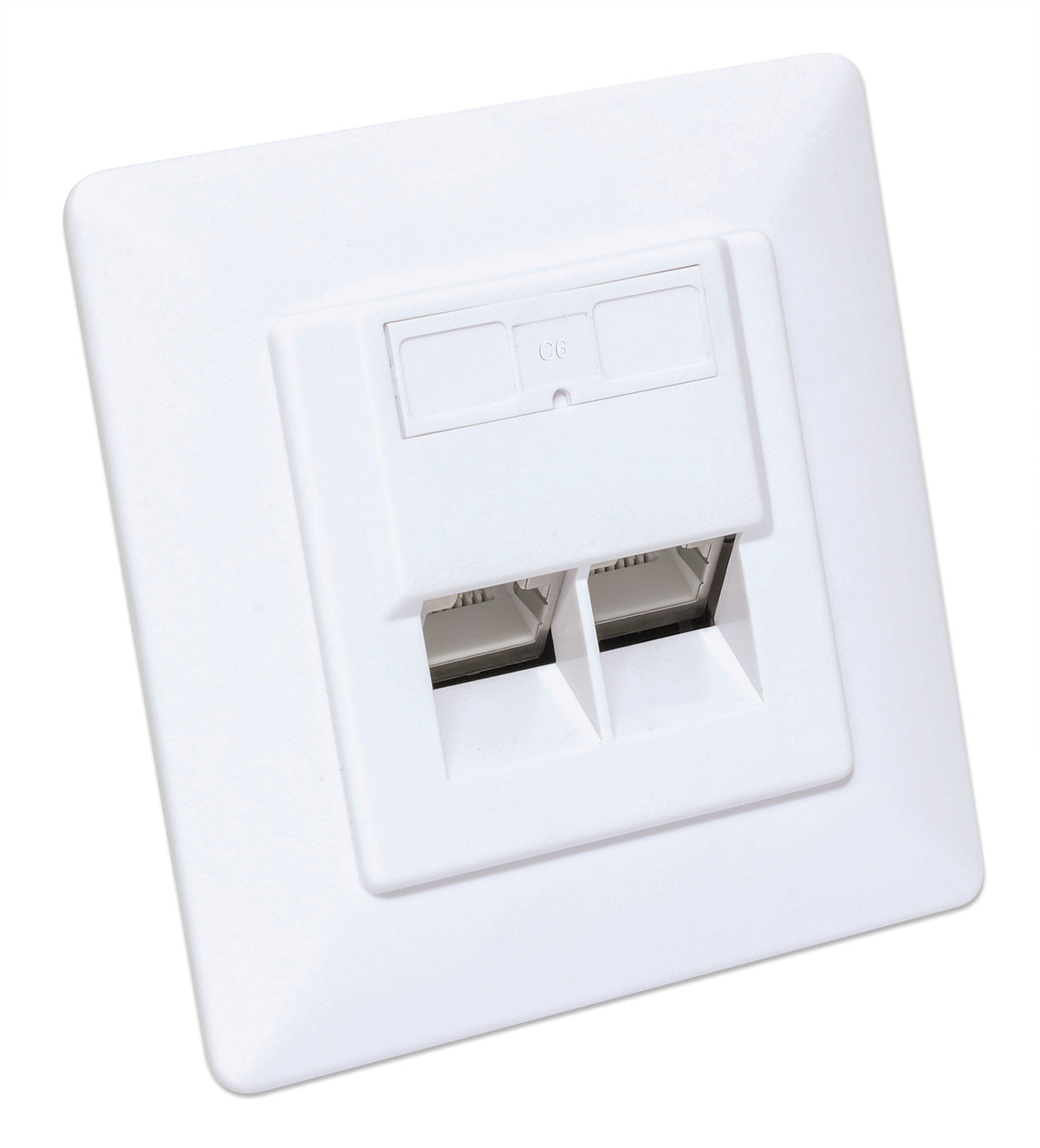2-Port Cat6 10G RJ45-Netzwerkdose, geschirmt Image 2