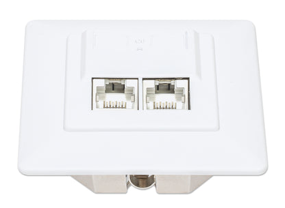 2-Port Cat6 10G RJ45-Netzwerkdose, geschirmt Image 4