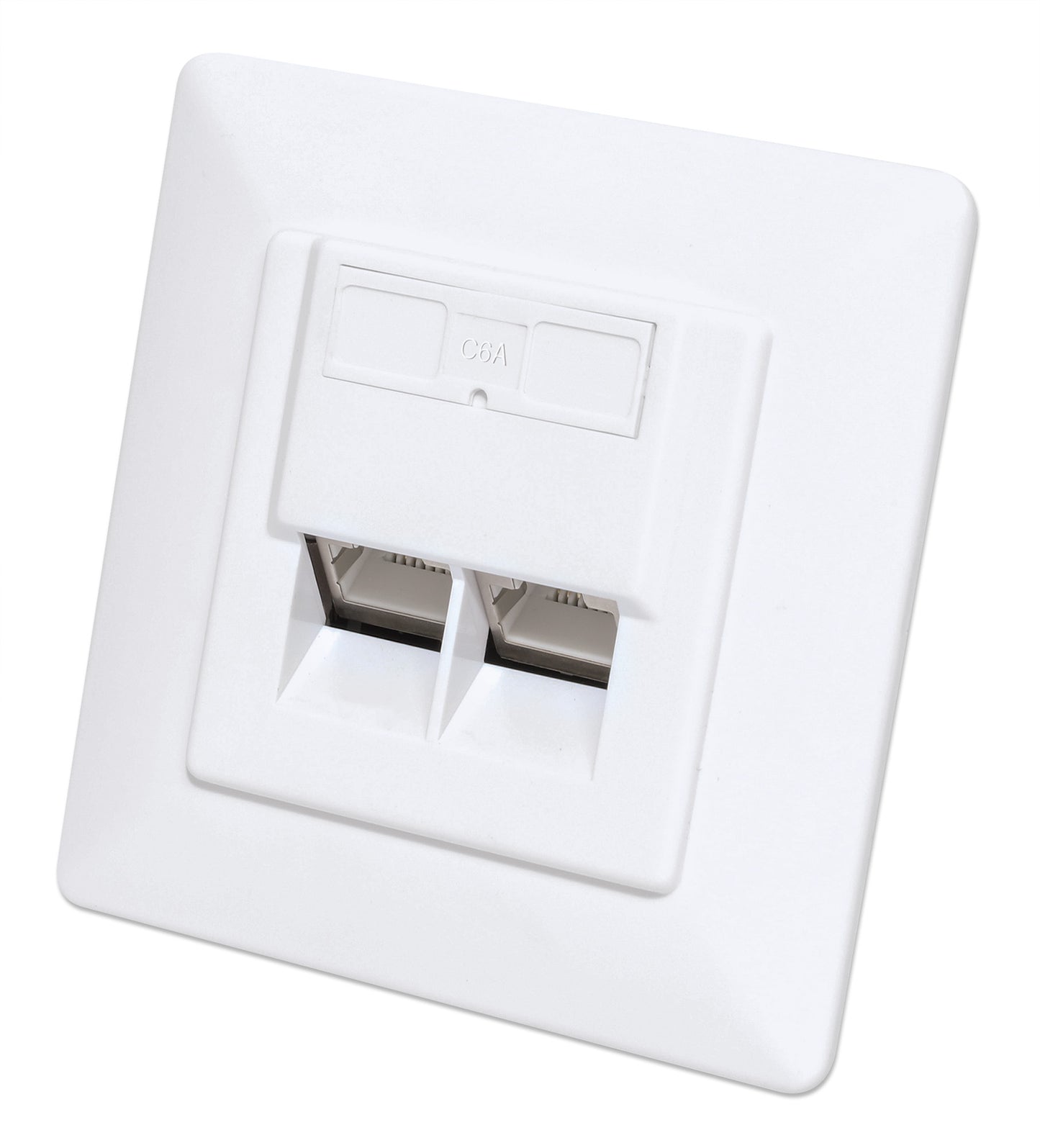 2-Port Cat6a 10G RJ45-Netzwerkdose, geschirmt Image 1