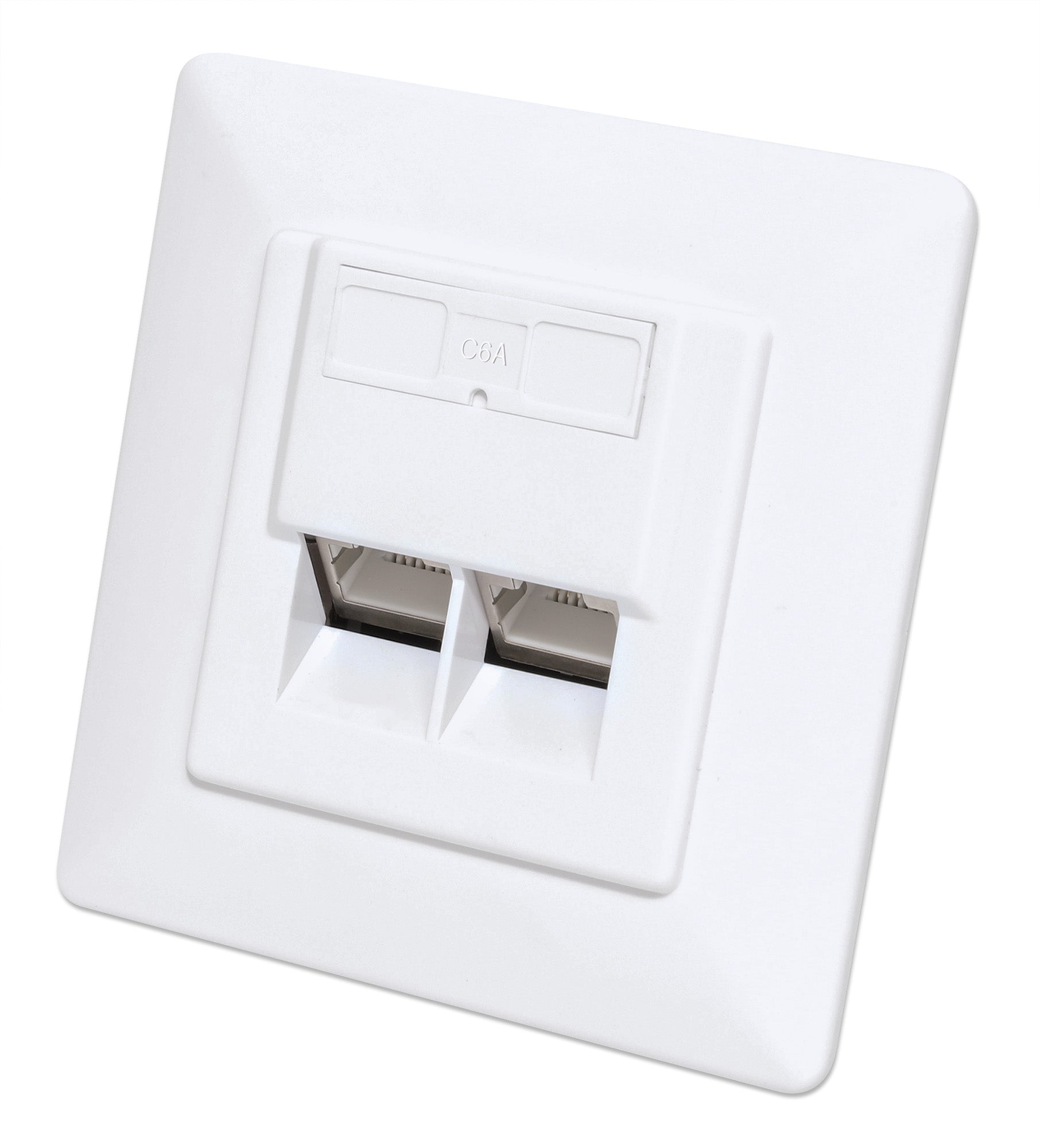 2-Port Cat6a 10G RJ45-Netzwerkdose, geschirmt Image 1