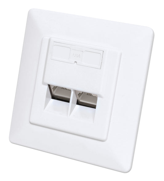 2-Port Cat6a 10G RJ45-Netzwerkdose, geschirmt Image 1