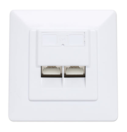 2-Port Cat6a 10G RJ45-Netzwerkdose, geschirmt Image 3