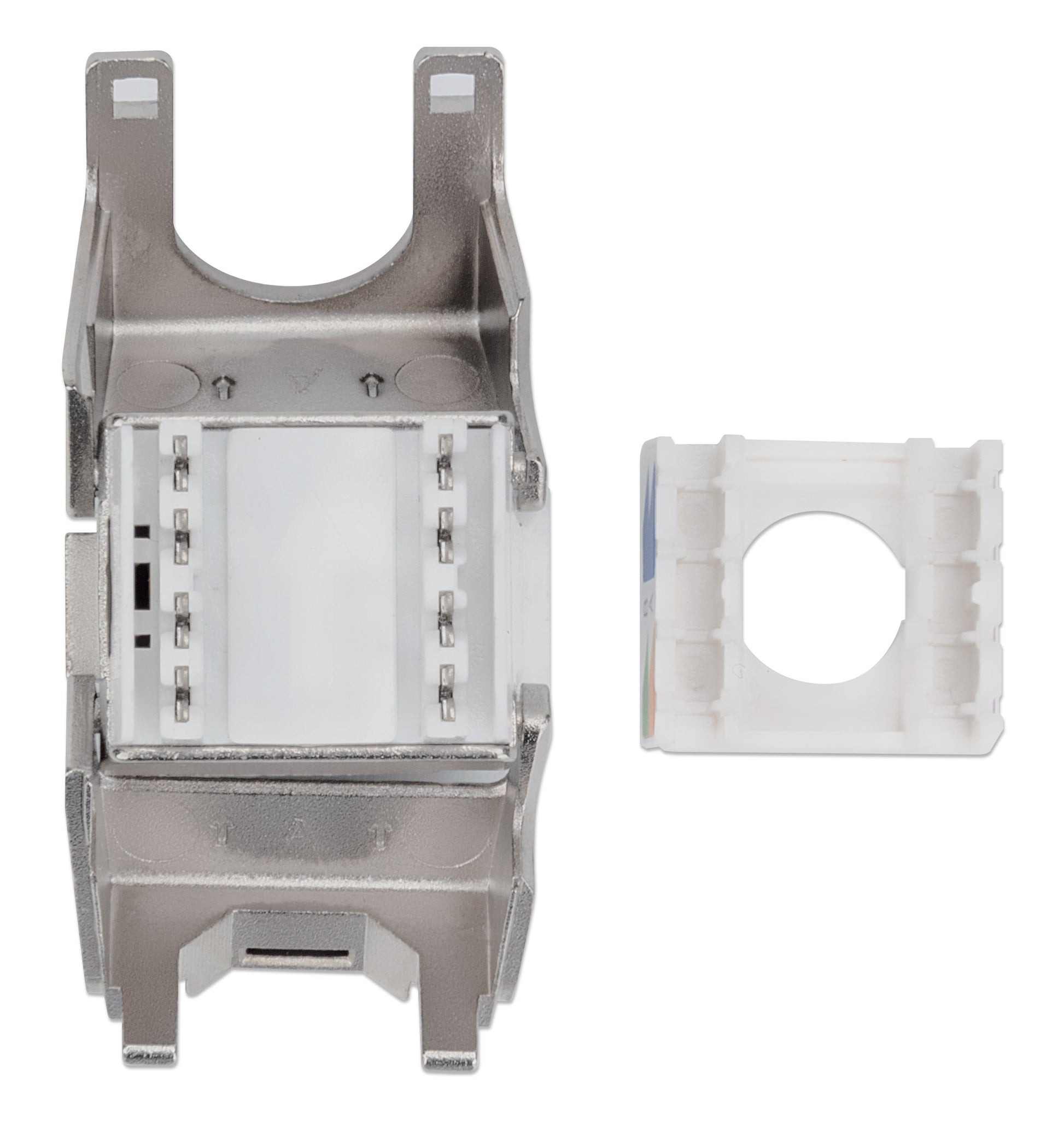 Cat6a 10G Keystone-Modul, geschirmt und werkzeuglos, silber Image 6