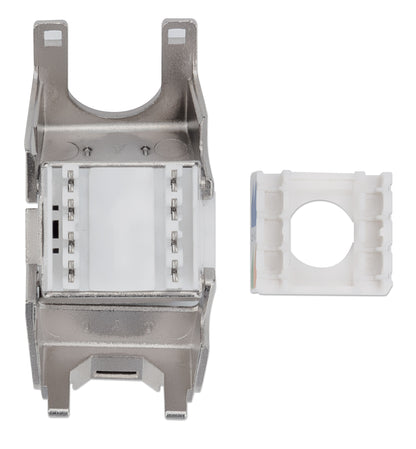 Cat6a 10G Keystone-Modul, geschirmt und werkzeuglos, silber Image 6