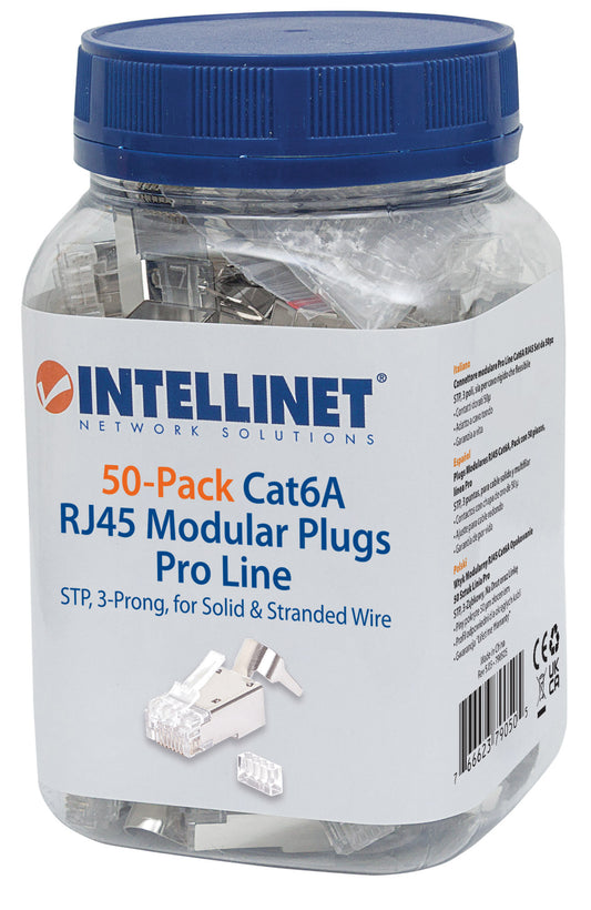 50er-Pack Cat6A RJ45-Modularstecker Pro Line Packaging Image 2