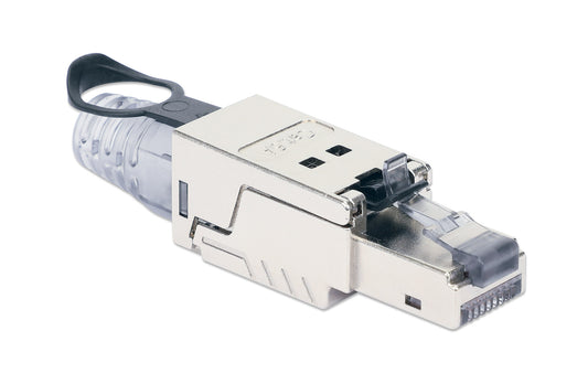 Cat6a 10G RJ45-Feldstecker mit Entriegelungslasche, geschirmt und werkzeuglos Image 2