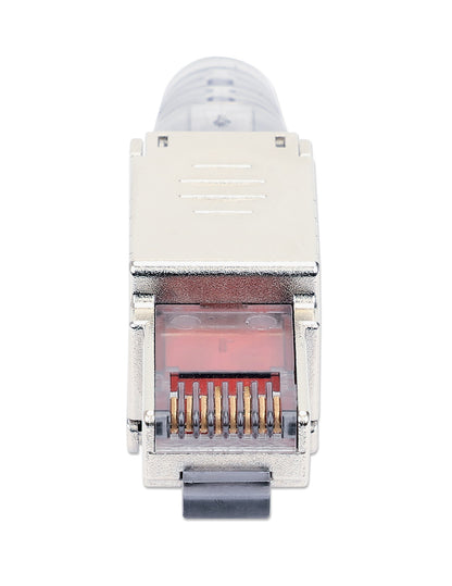 Cat6a 10G RJ45-Feldstecker mit Entriegelungslasche, geschirmt und werkzeuglos Image 4