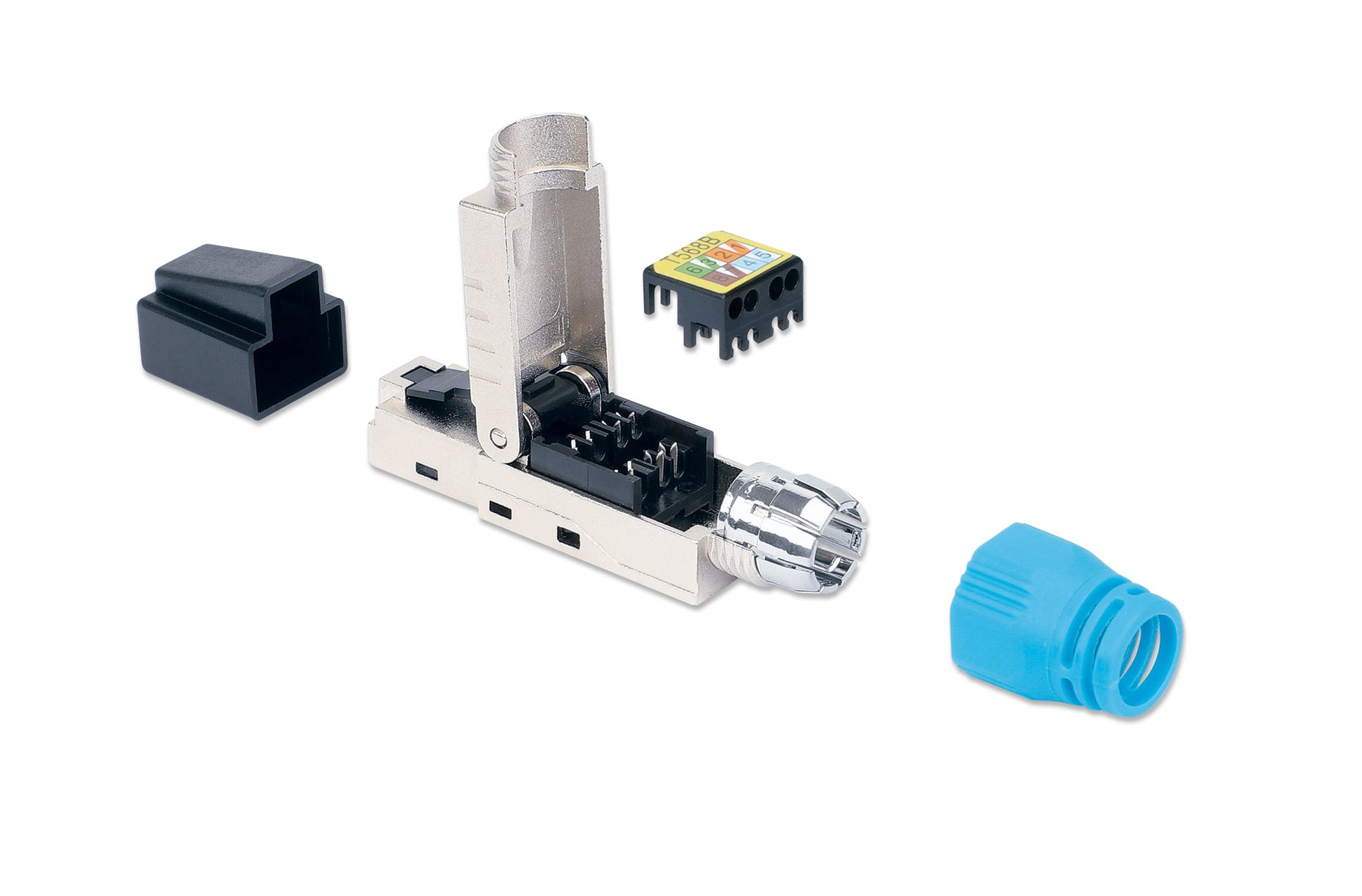 Cat8.1 40G RJ45-Feldstecker, geschirmt und werkzeuglos Image 5
