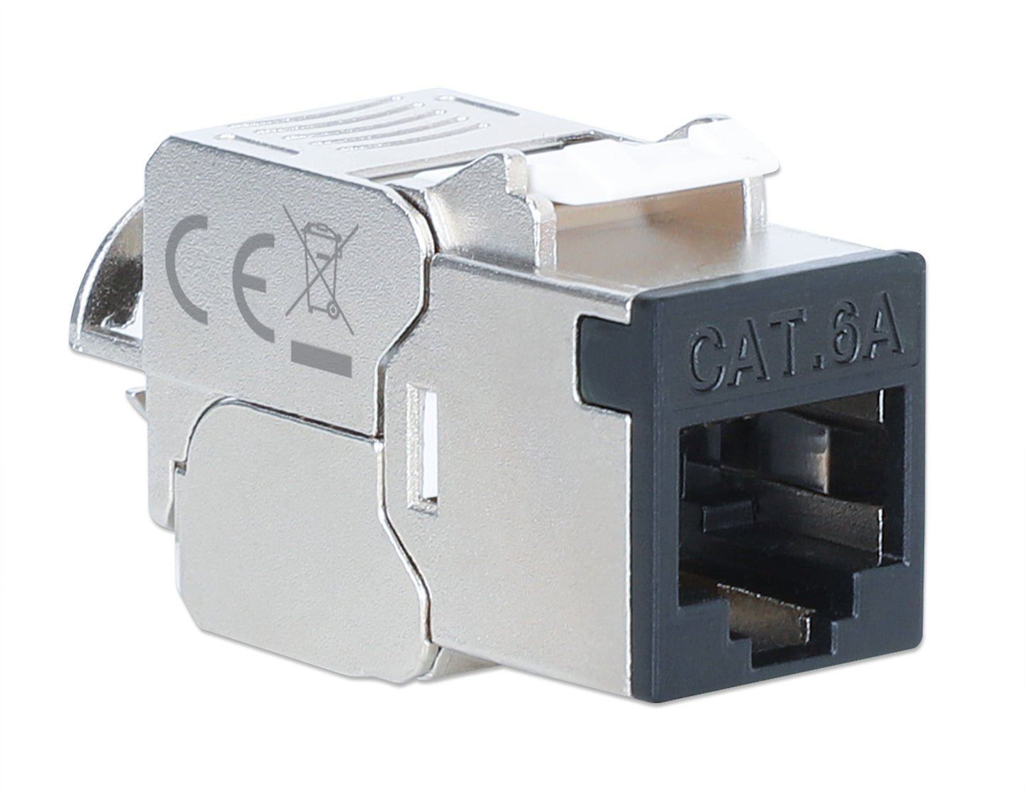 Cat6a 10G Slimline Keystone-Modul, geschirmt und werkzeuglos, schwarz Image 2