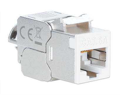Cat6a 10G Slimline Keystone-Modul, geschirmt und werkzeuglos, weiß Image 2
