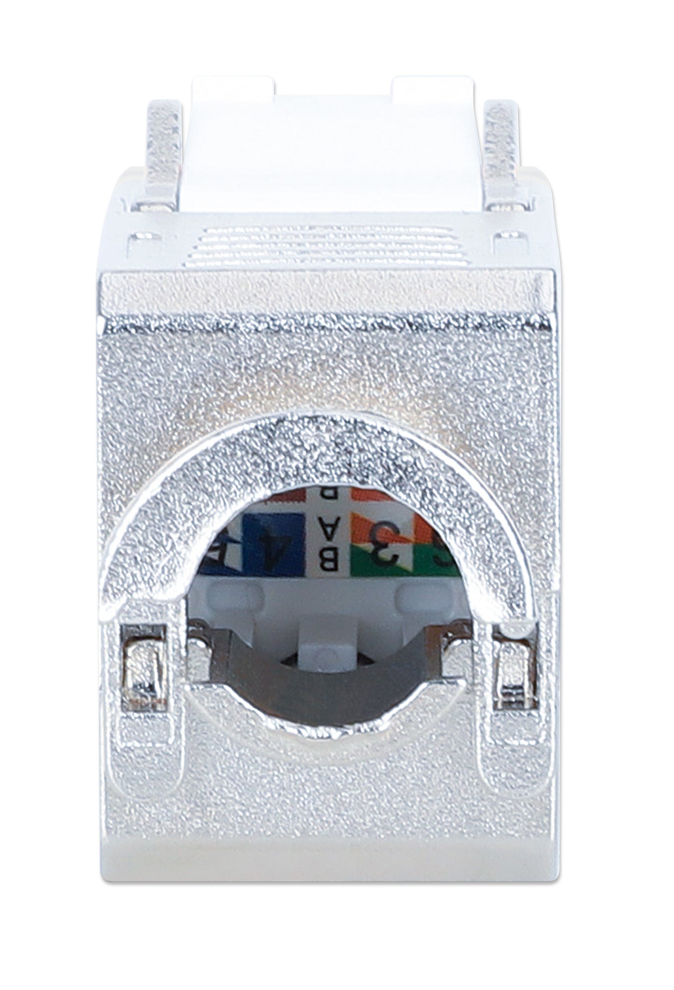 Cat6a 10G Slimline Keystone-Modul, geschirmt und werkzeuglos, weiß Image 4