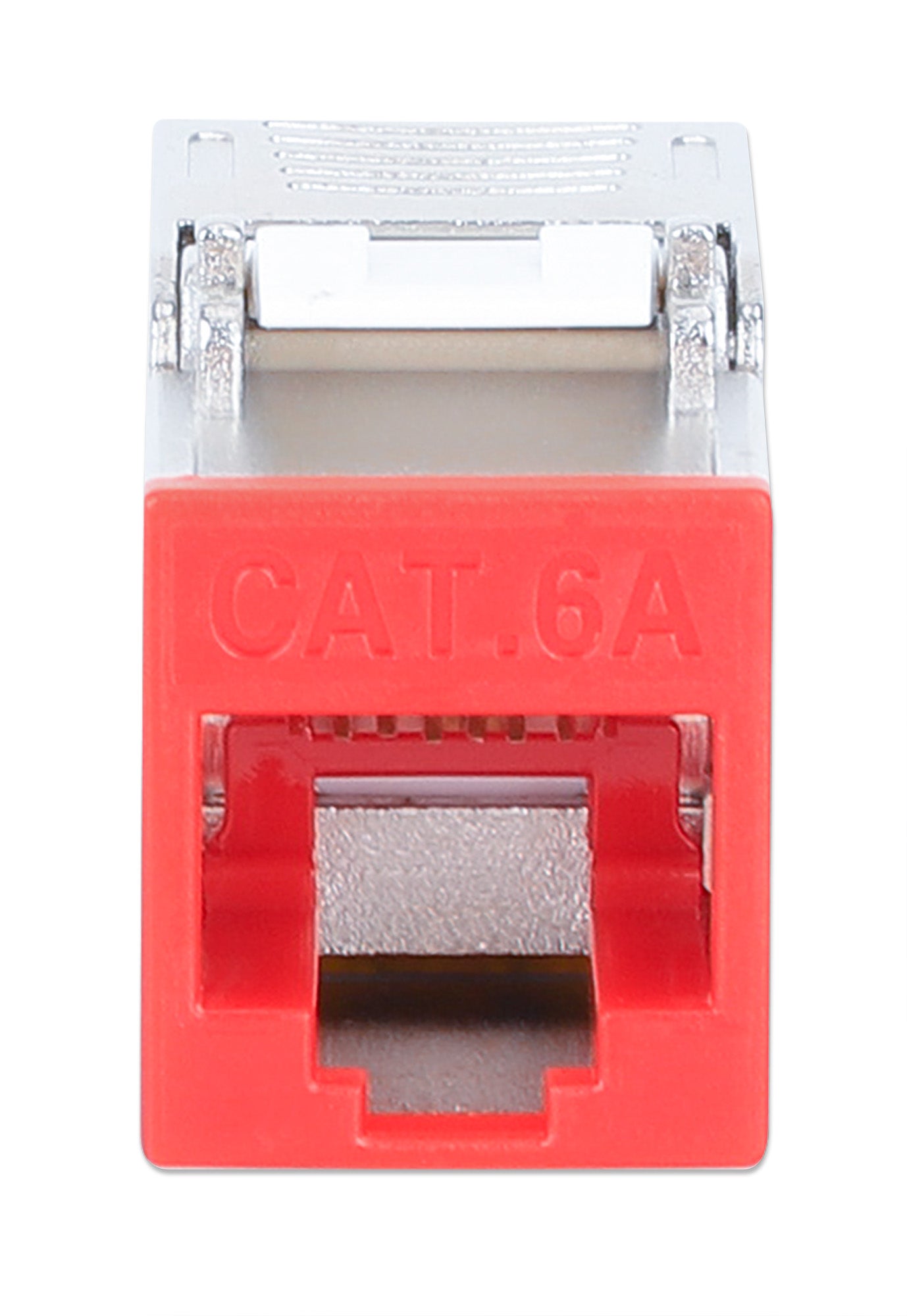 Cat6a 10G Slimline Keystone-Modul, geschirmt und werkzeuglos, rot Image 3