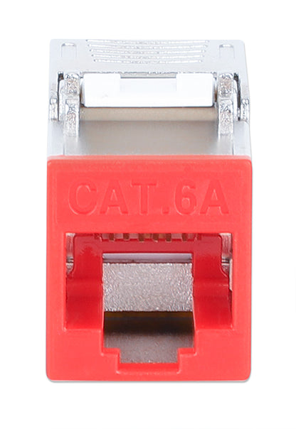 Cat6a 10G Slimline Keystone-Modul, geschirmt und werkzeuglos, rot Image 3