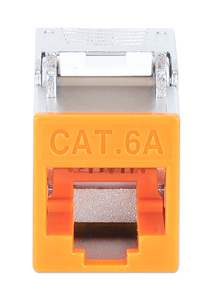 Cat6a 10G Slimline Keystone-Modul, geschirmt und werkzeuglos, orange Image 3