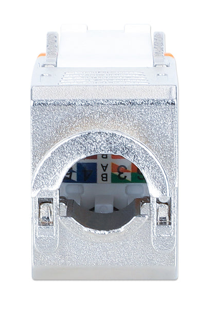 Cat6a 10G Slimline Keystone-Modul, geschirmt und werkzeuglos, orange Image 4