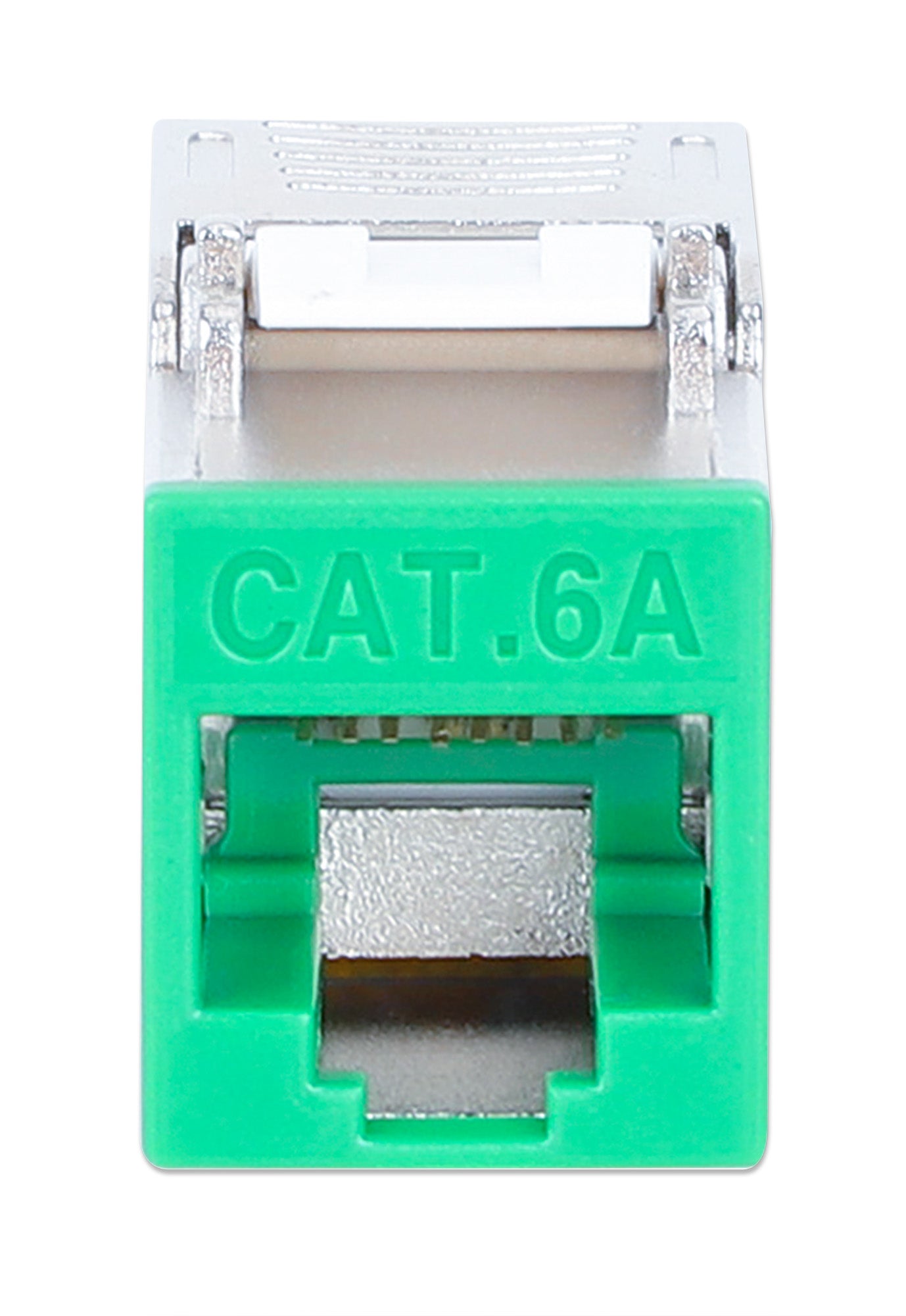 Cat6a 10G Slimline Keystone-Modul, geschirmt und werkzeuglos, grün Image 3