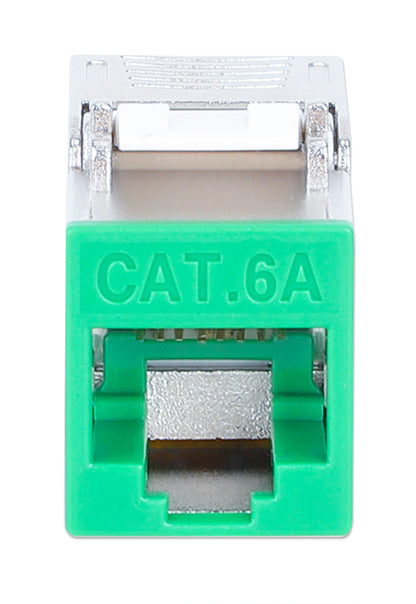 Cat6a 10G Slimline Keystone-Modul, geschirmt und werkzeuglos, grün Image 3