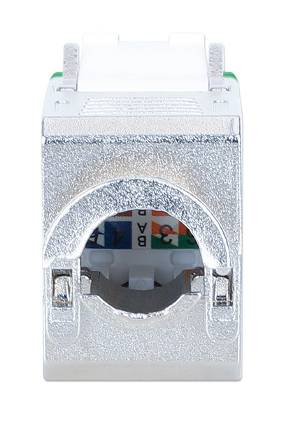 Cat6a 10G Slimline Keystone-Modul, geschirmt und werkzeuglos, grün Image 4