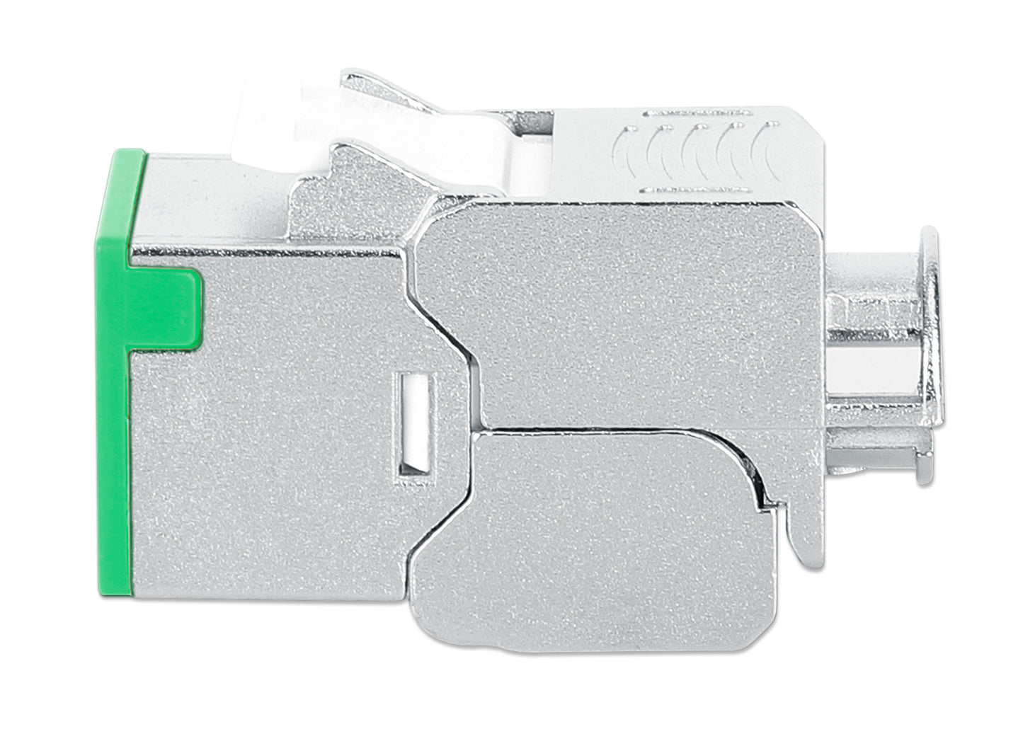 Cat6a 10G Slimline Keystone-Modul, geschirmt und werkzeuglos, grün Image 5