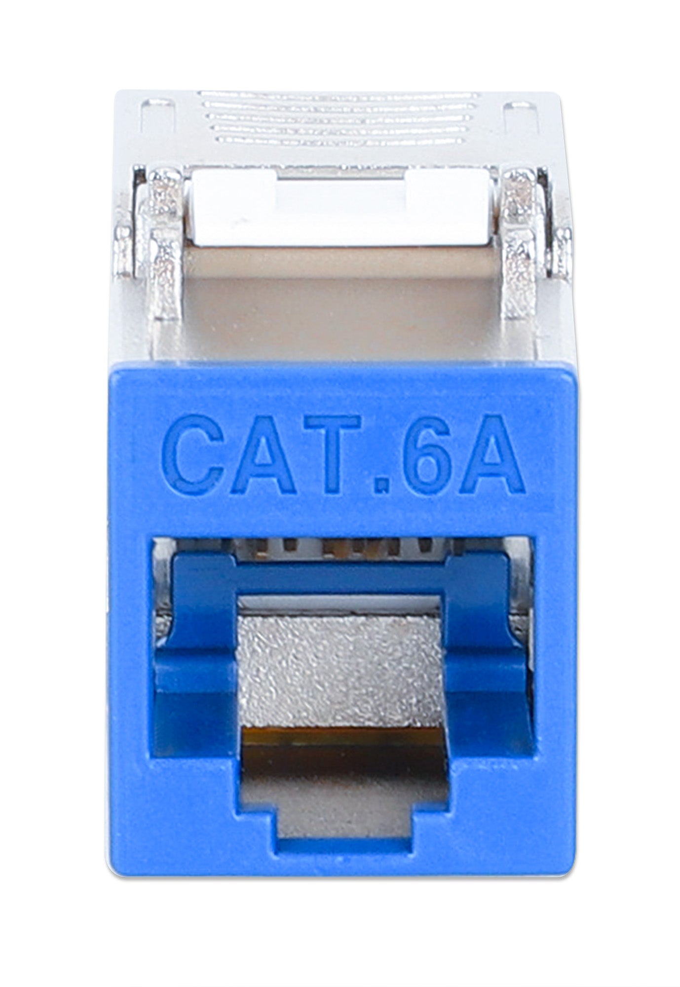 Cat6a 10G Slimline Keystone-Modul, geschirmt und werkzeuglos, blau Image 3