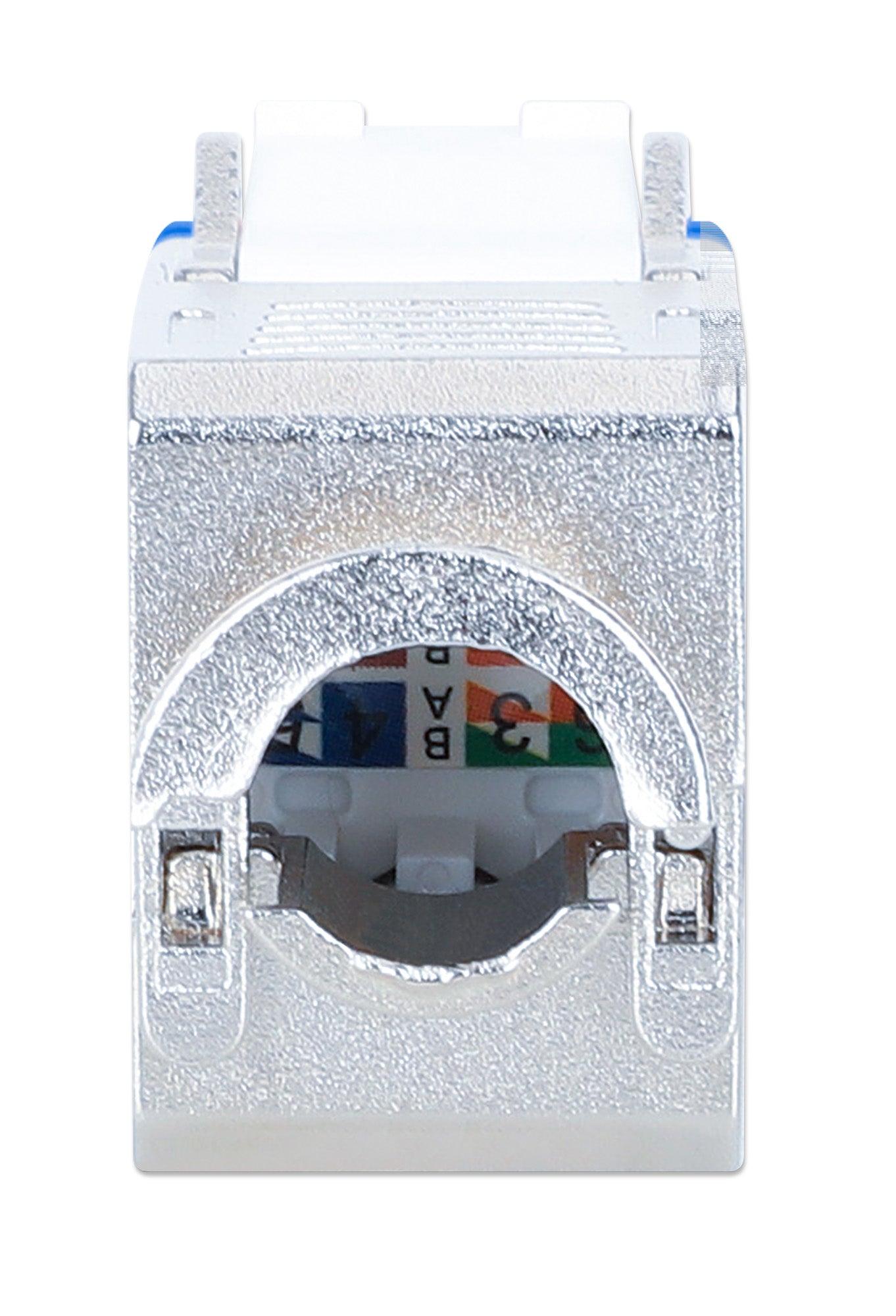 Cat6a 10G Slimline Keystone-Modul, geschirmt und werkzeuglos, blau Image 4