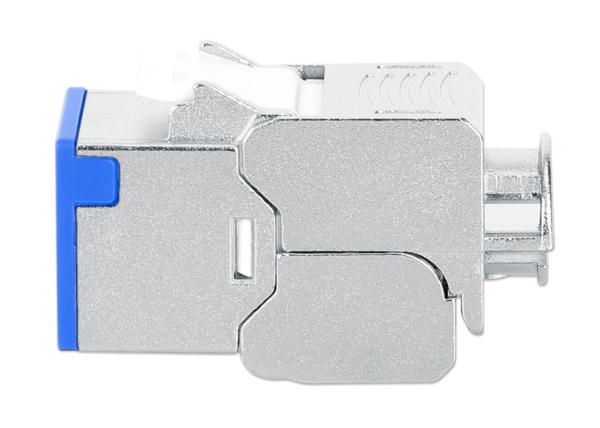 Cat6a 10G Slimline Keystone-Modul, geschirmt und werkzeuglos, blau Image 5